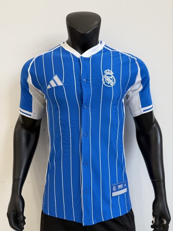 AAA Quality Real Madrid 25/26 Travel Blue Soccer Jersey (Player)
