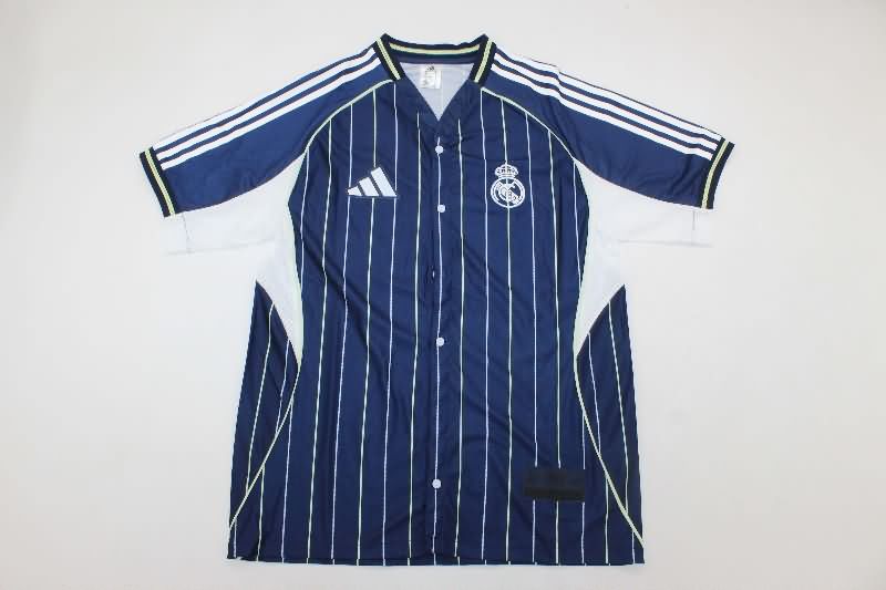 AAA Quality Real Madrid 25/26 Travel Dark Blue Soccer Jersey
