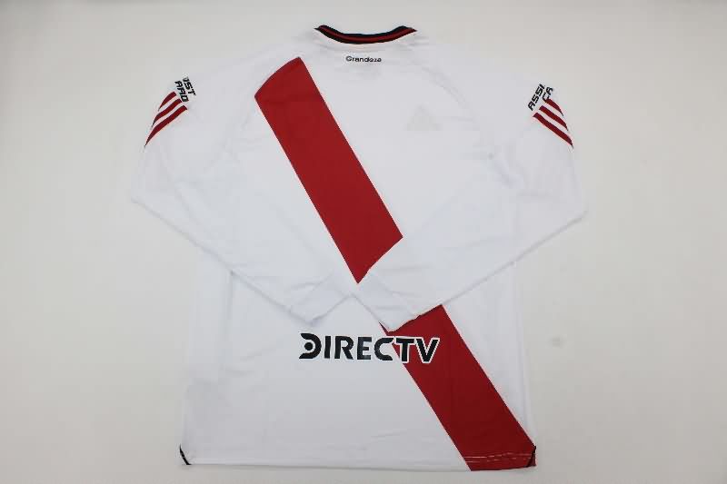 AAA Quality River Plate 2025 Home Long Sleeve Soccer Jersey