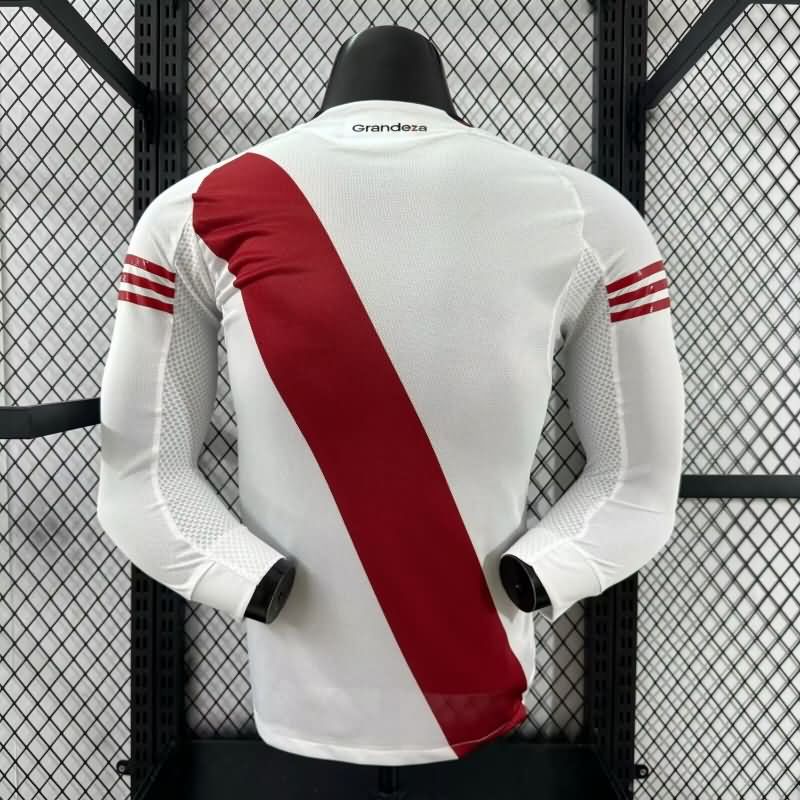 AAA Quality River Plate 2025 Home Long Sleeve Soccer Jersey (Player)