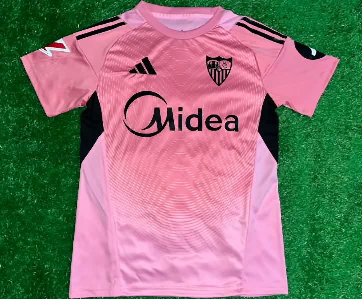 AAA Quality Sevilla 25/26 Goalkeeper Pink Soccer Jersey AAA Quality Sevilla 25/26 Goalkeeper Pink Soccer Jersey