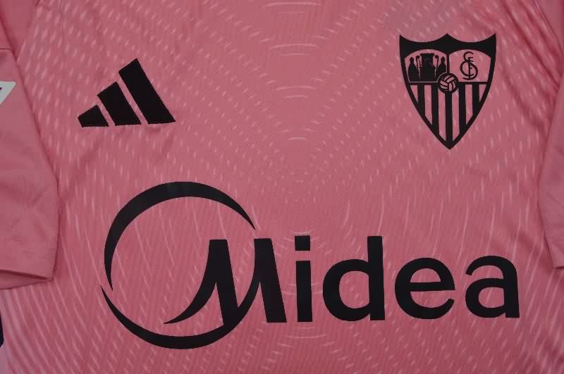 AAA Quality Sevilla 25/26 Goalkeeper Pink Soccer Jersey