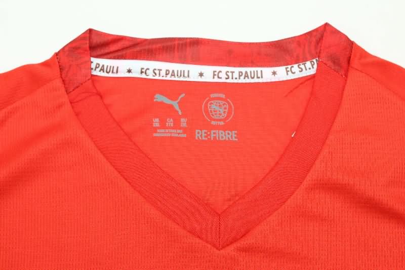 AAA Quality St Pauli 25/26 Red Soccer Jersey