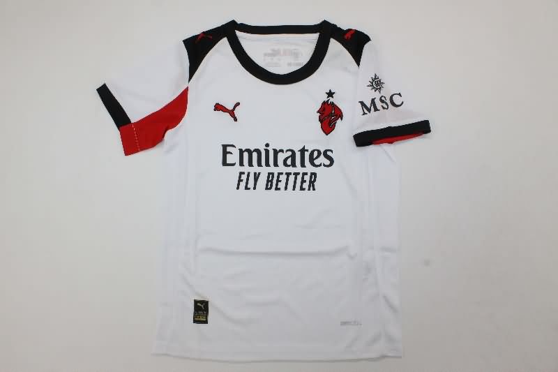 Kids AC Milan 25/26 Away Soccer Jersey And Shorts