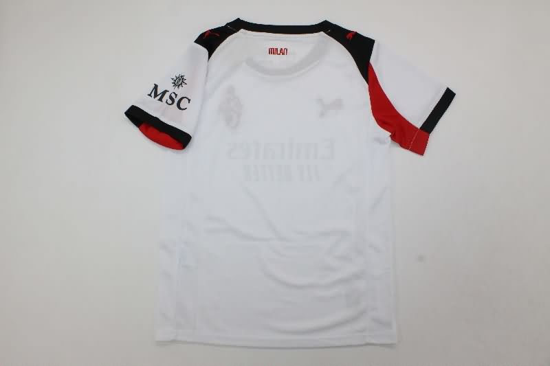 Kids AC Milan 25/26 Away Soccer Jersey And Shorts