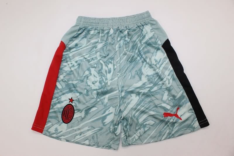 Kids AC Milan 25/26 Goalkeeper Grey Soccer Jersey And Shorts