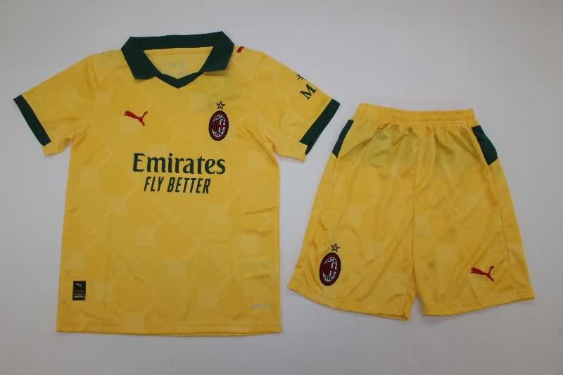 Kids AC Milan 25/26 Third Soccer Jersey And Shorts