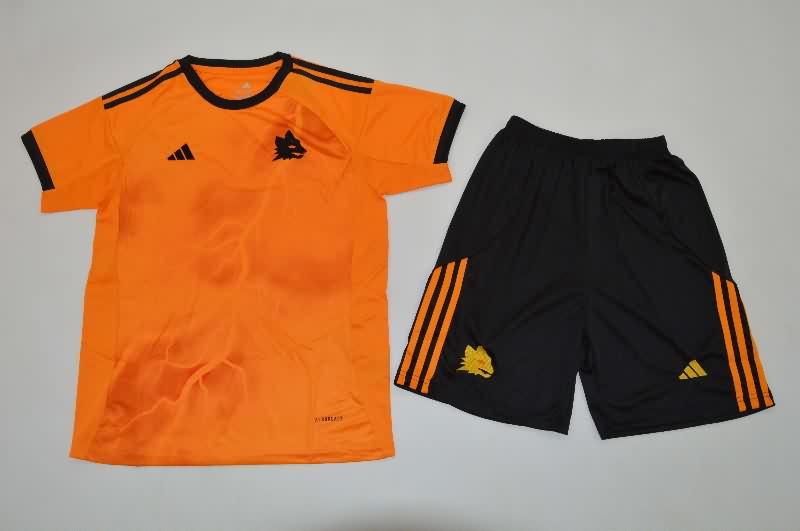 Kids AS Roma 25/26 Away Soccer Jersey And Shorts