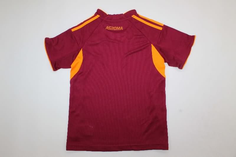Kids AS Roma 25/26 Home Soccer Jersey And Shorts