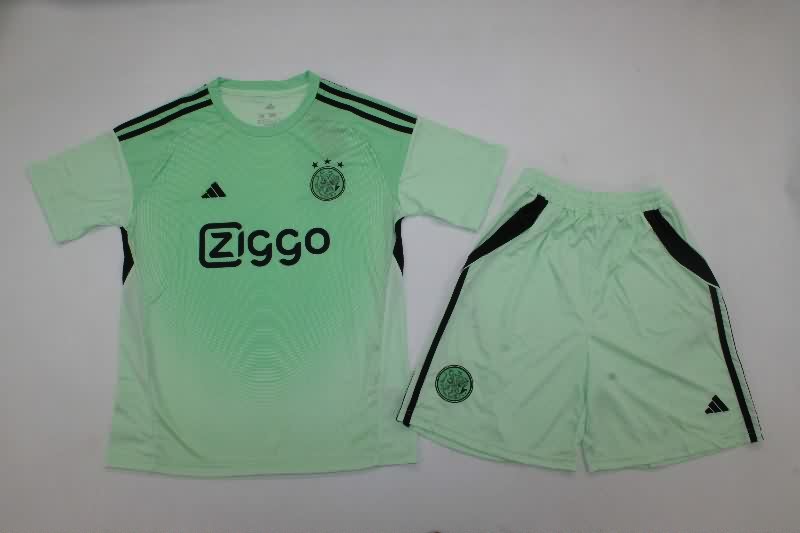 Kids Ajax 25/26 Goalkeeper Green Soccer Jersey And Shorts Kids Ajax 25/26 Goalkeeper Green Soccer Jersey And Shorts