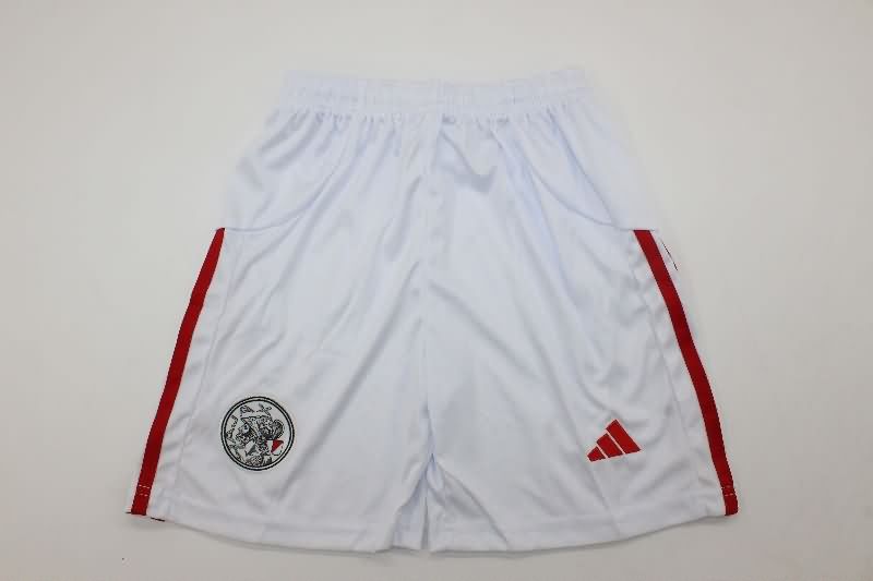 Kids Ajax 25/26 Home Soccer Jersey And Shorts