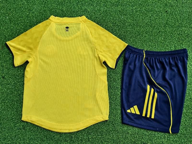 Kids Al Nassr FC 25/26 Home Soccer Jersey And Shorts (Player)