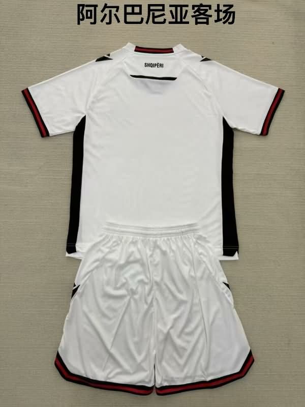 Kids Albania 2025 Away Soccer Jersey And Shorts