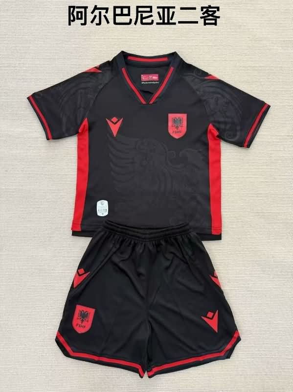 Kids Albania 2025 Third Soccer Jersey And Shorts