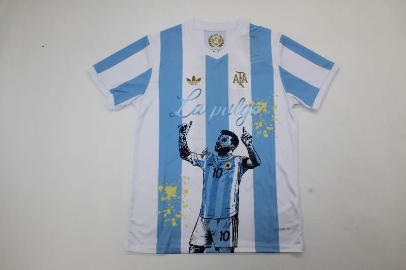 Kids Argentina 2025 MESSI Special Soccer Jersey And Shorts 02