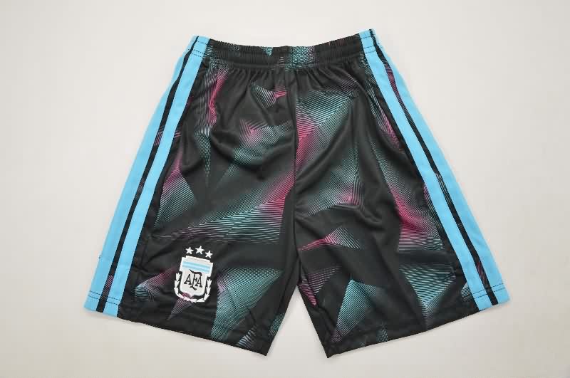 Kids Argentina 2026 World Cup Goalkeeper Black Soccer Jersey And Shorts