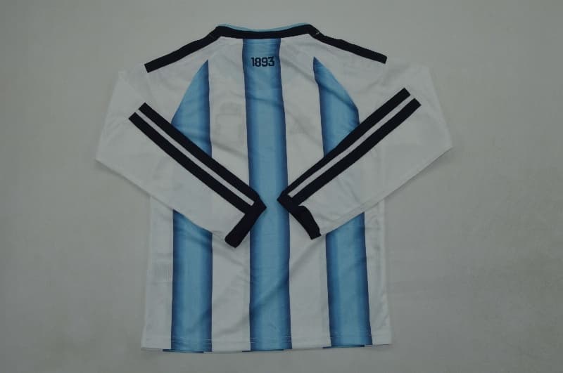 Kids Argentina 2026 World Cup Home Long Sleeve Soccer Jersey And Shorts