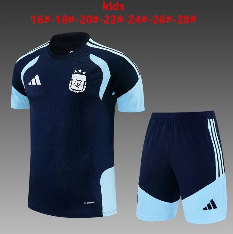 Kids Argentina 2026 Training Soccer Jersey And Shorts Kids Argentina 2026 Training Soccer Jersey And Shorts