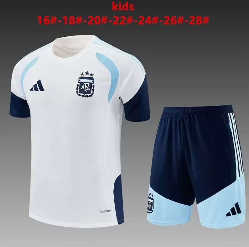 Kids Argentina 2026 Training Soccer Jersey And Shorts 03 Kids Argentina 2026 Training Soccer Jersey And Shorts 03