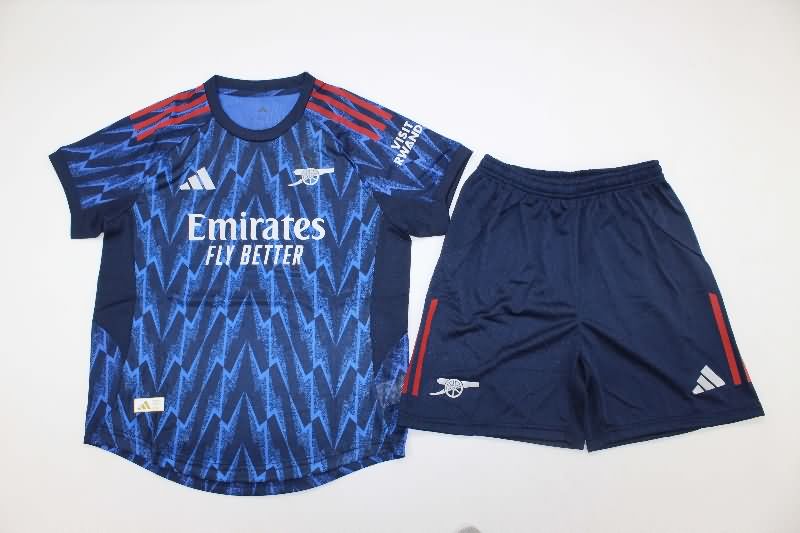 Kids Arsenal 25/26 Away Soccer Jersey And Shorts (Player) Kids Arsenal 25/26 Away Soccer Jersey And Shorts (Player)