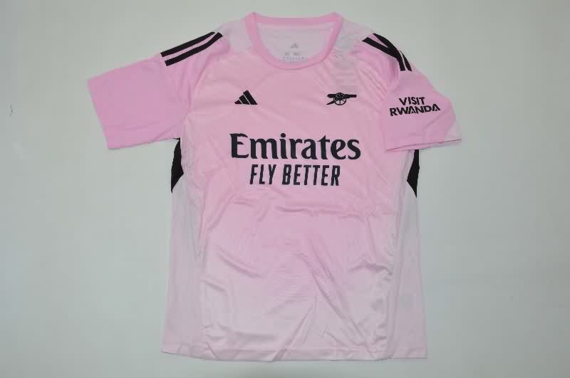 Kids Arsenal 25/26 Goalkeeper Pink Soccer Jersey And Shorts