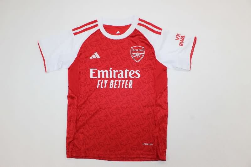 Kids Arsenal 25/26 Home Soccer Jersey And Shorts