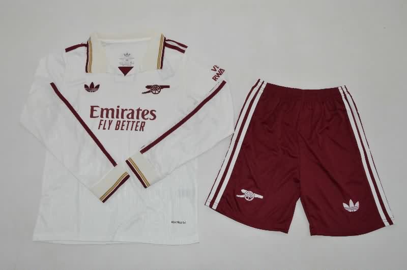 Kids Arsenal 25/26 Third Long Sleeve Soccer Jersey And Shorts Kids Arsenal 25/26 Third Long Sleeve Soccer Jersey And Shorts