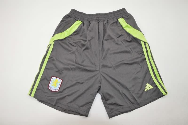 Kids Aston Villa 25/26 Goalkeeper Black Soccer Jersey And Shorts