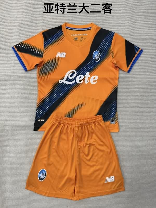 Kids Atalanta BC 25/26 Third Soccer Jersey And Shorts