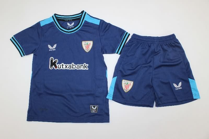 Kids Athletic Bilbao 25/26 Away Soccer Jersey And Shorts Kids Athletic Bilbao 25/26 Away Soccer Jersey And Shorts