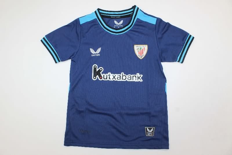 Kids Athletic Bilbao 25/26 Away Soccer Jersey And Shorts