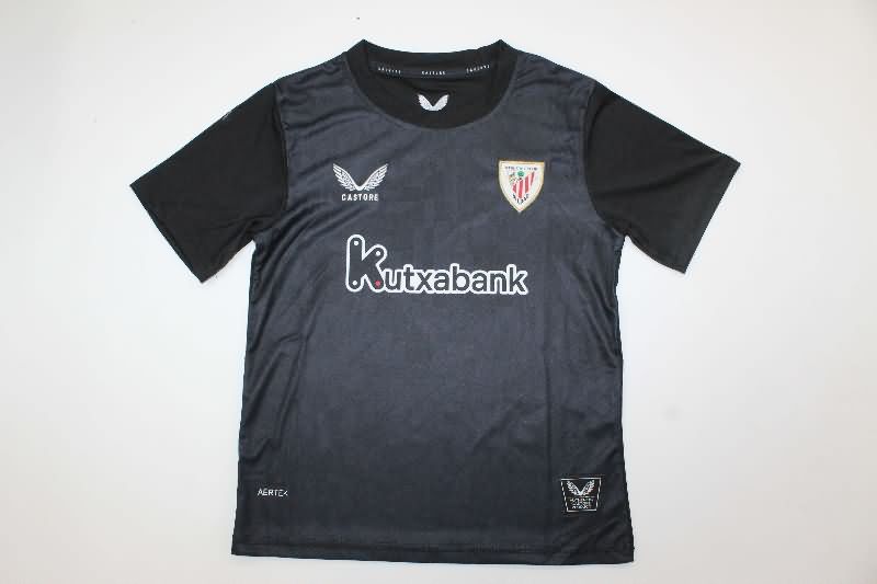 Kids Athletic Bilbao 25/26 Goalkeeper Black Soccer Jersey And Shorts