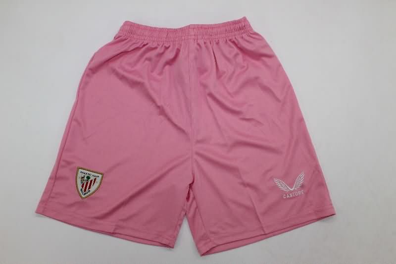Kids Athletic Bilbao 25/26 Goalkeeper Pink Soccer Jersey And Shorts