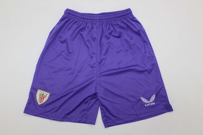 Kids Athletic Bilbao 25/26 Goalkeeper Purple Soccer Jersey And Shorts