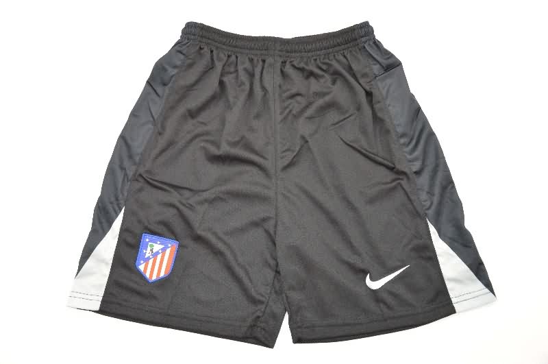 Kids Atletico Madrid 25/26 Goalkeeper Black Soccer Jersey And Shorts