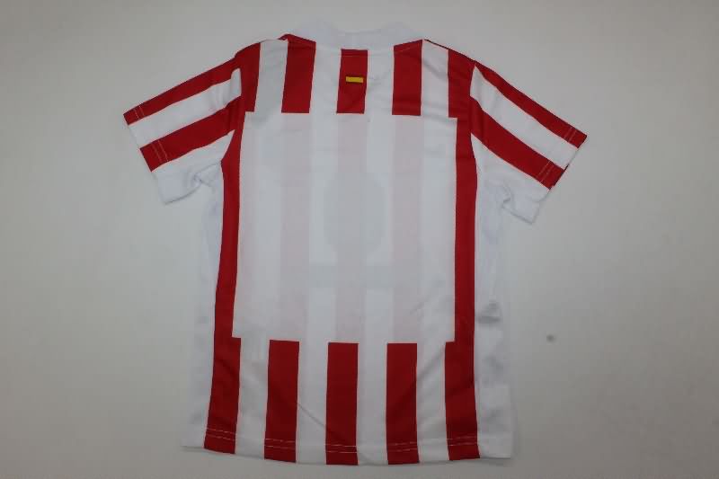 Kids Atletico Madrid 25/26 Home Soccer Jersey And Shorts