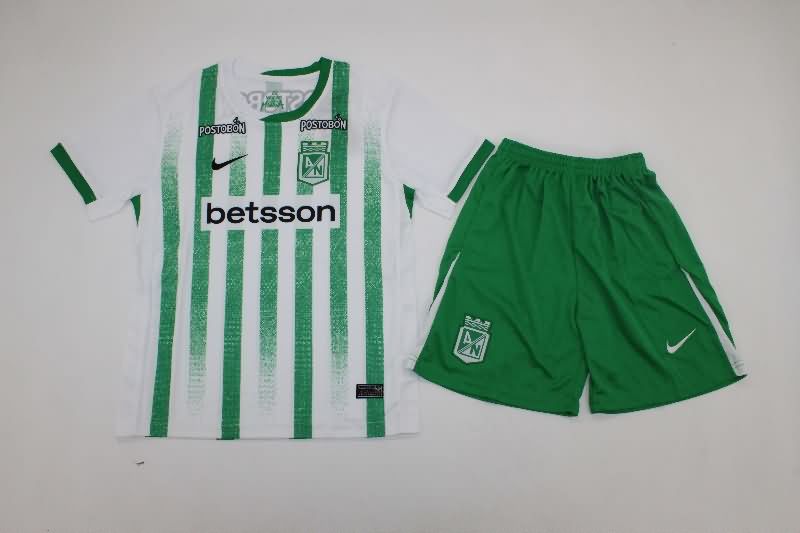 Kids Atletico Nacional 2025 Home Soccer Jersey And Shorts
