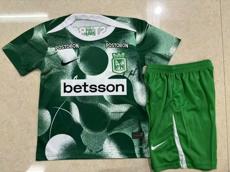 Kids Atletico Nacional 2025 Training Soccer Jersey And Shorts