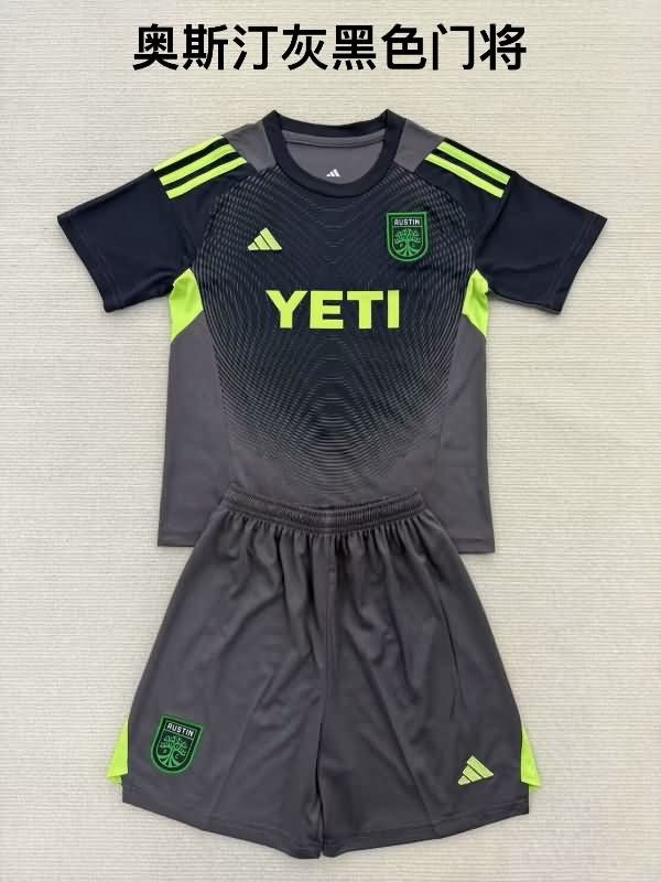 Kids Austin 2025 Goalkeeper Black Soccer Jersey And Shorts Kids Austin 2025 Goalkeeper Black Soccer Jersey And Shorts