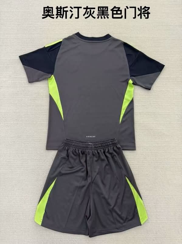 Kids Austin 2025 Goalkeeper Black Soccer Jersey And Shorts