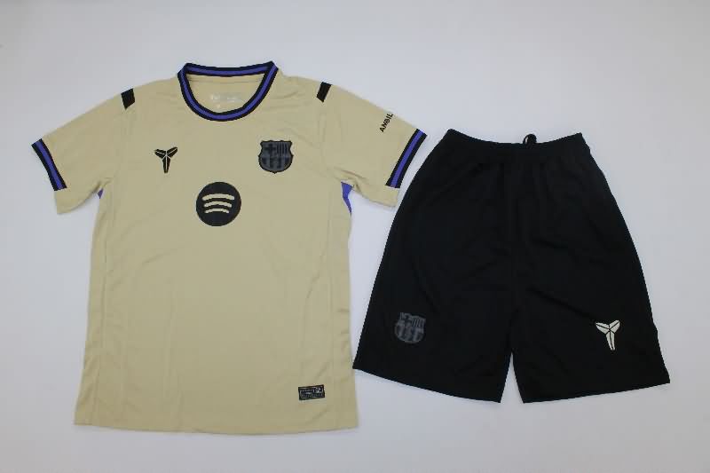 Kids Barcelona 25/26 Away Soccer Jersey And Shorts Leaked Kids Barcelona 25/26 Away Soccer Jersey And Shorts Leaked