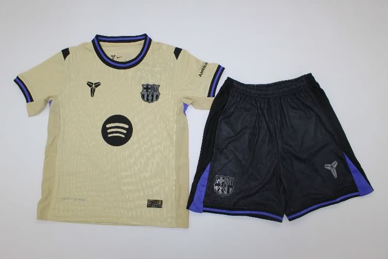Kids Barcelona 25/26 Away Soccer Jersey And Shorts (Player) Kids Barcelona 25/26 Away Soccer Jersey And Shorts (Player)