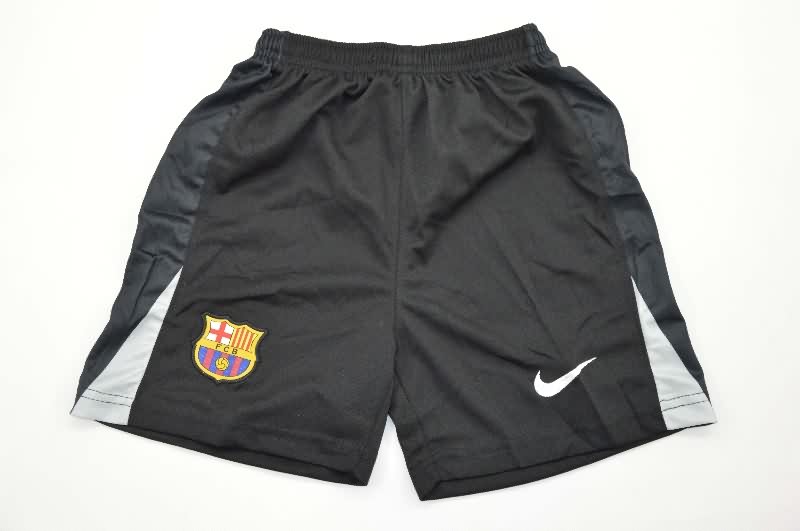 Kids Barcelona 25/26 Goalkeeper Black Soccer Jersey And Shorts