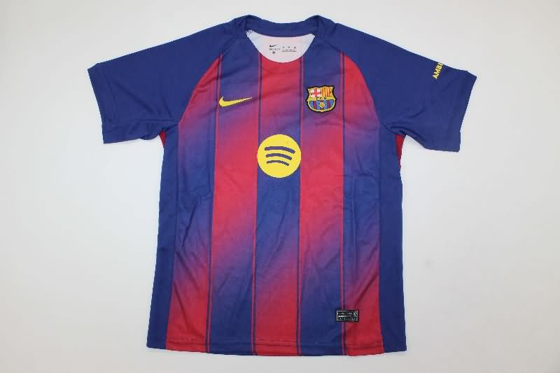 Kids Barcelona 25/26 Home Soccer Jersey And Shorts