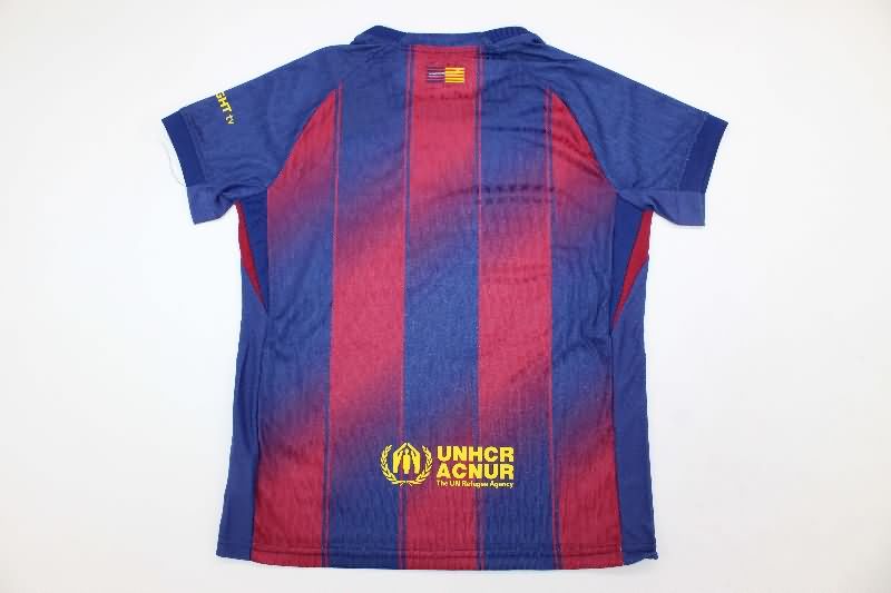 Kids Barcelona 25/26 Home Soccer Jersey And Shorts (Player)