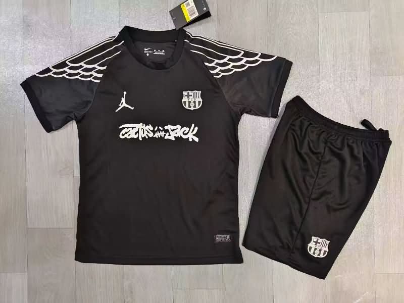 Kids Barcelona 25/26 Special Soccer Jersey And Shorts 02