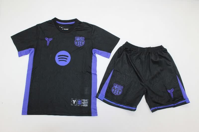 Kids Barcelona 25/26 Special Soccer Jersey And Shorts 05