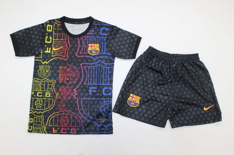 Kids Barcelona 25/26 Special Soccer Jersey And Shorts 06