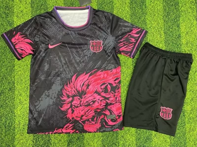 Kids Barcelona 25/26 Special Soccer Jersey And Shorts 08