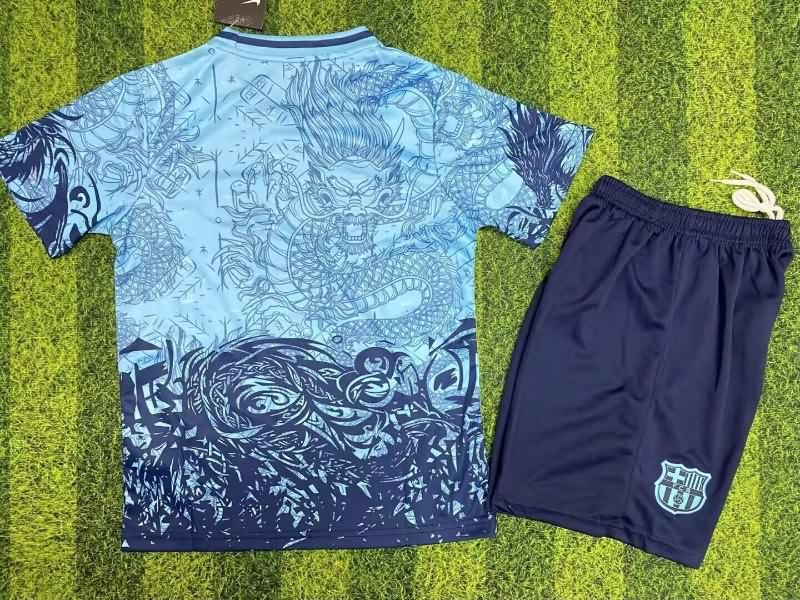 Kids Barcelona 25/26 Special Soccer Jersey And Shorts 09